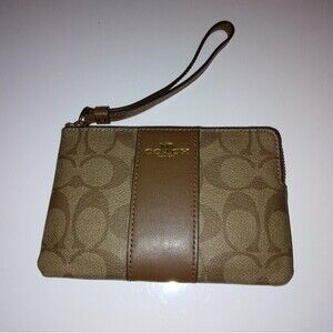 Coach leather wristlet waller purse new